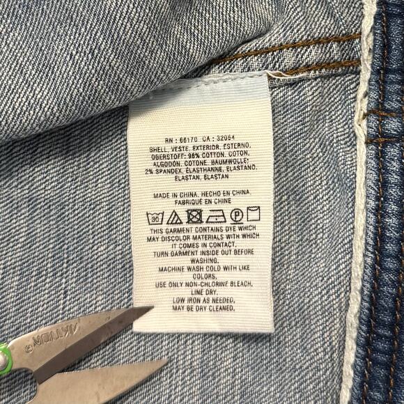 Pilcro and the Letterpress Anthropologie Embellished Denim Jean Jacket Size XL - Picture 11 of 12